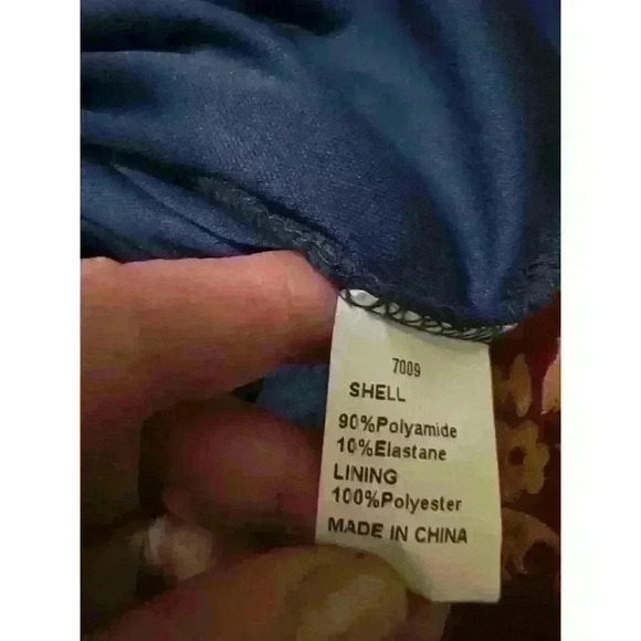 Fashion Square Neck Long Sleeve Ruched Bodycon Dress Blue Size XL - Picture 11 of 12